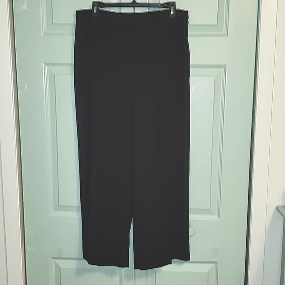 Black Wide Leg Ankle Pant (Size 12) NWOT W Worthington (Side Zip) - Picture 1 of 7
